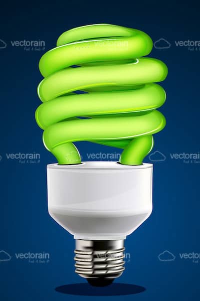 Neon Green CFL Lightbulb